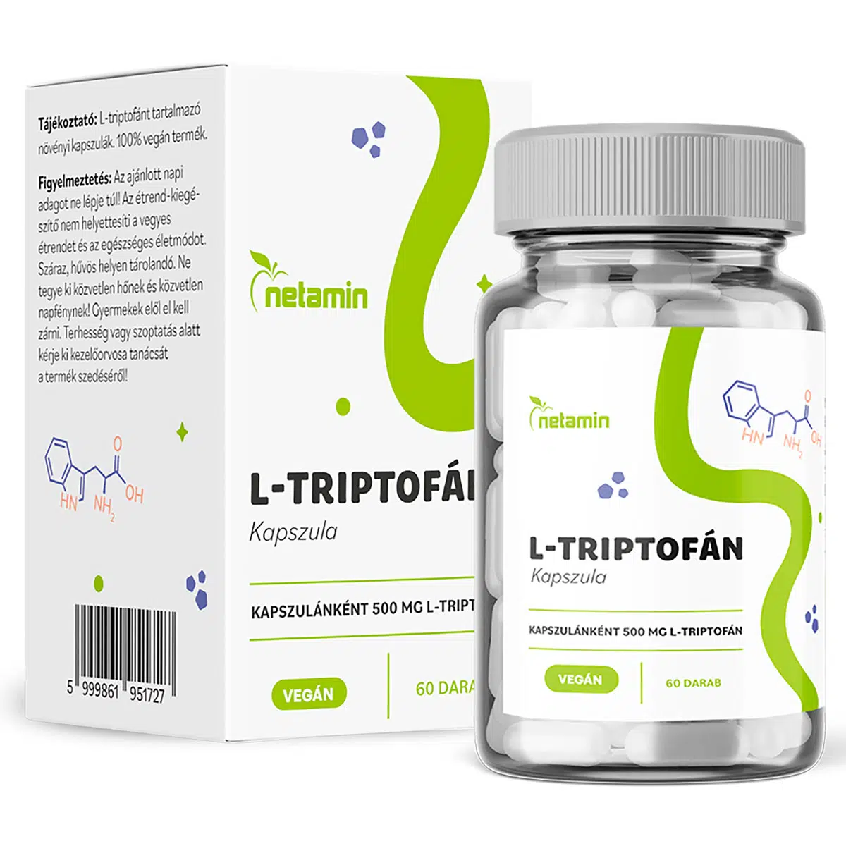 Netamin L-triptofán kapszula 500mg 60 db Netamin L-triptofán kapszula 500mg 60 db