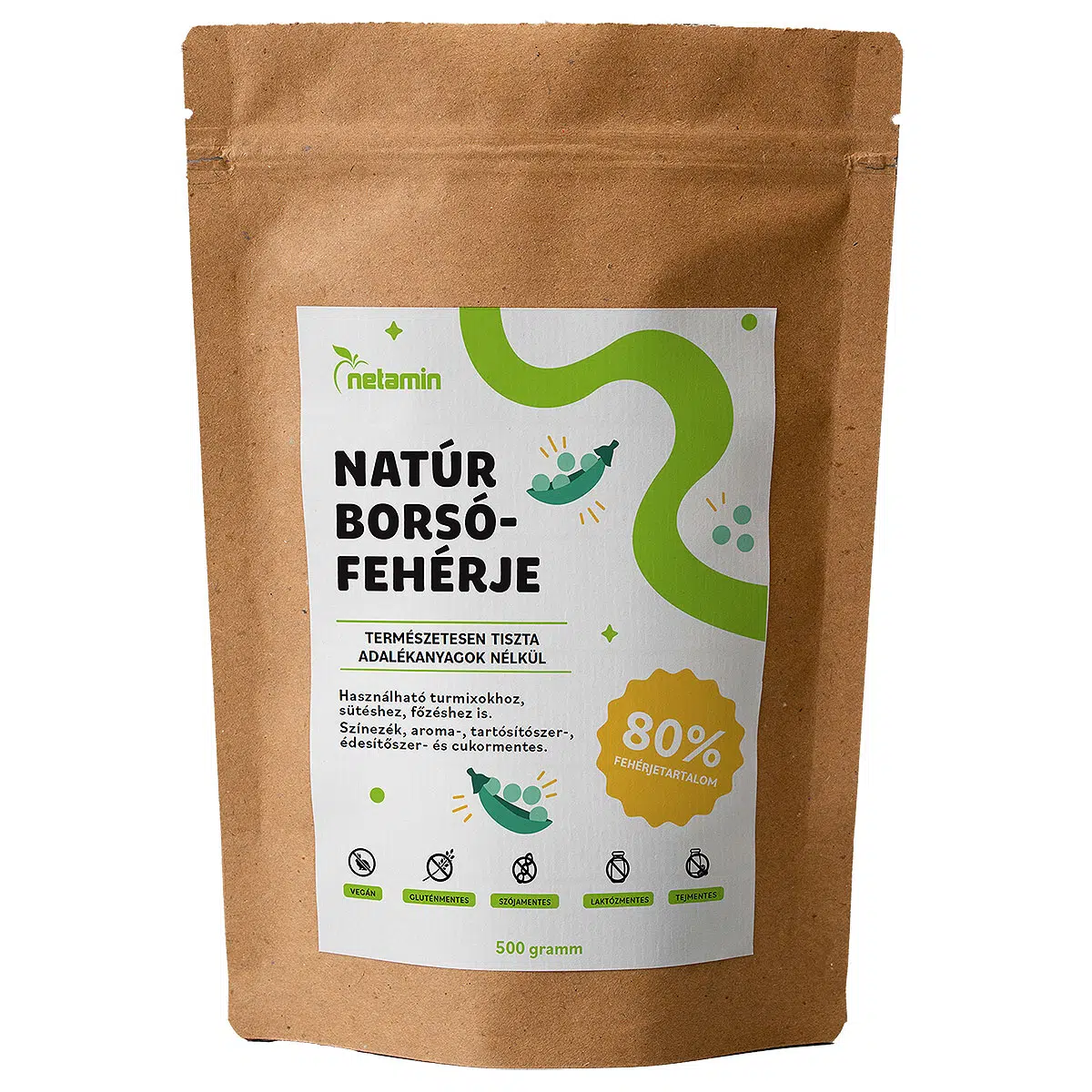Netamin Natúr borsófehérje - 500g Netamin Natúr borsófehérje - 500g