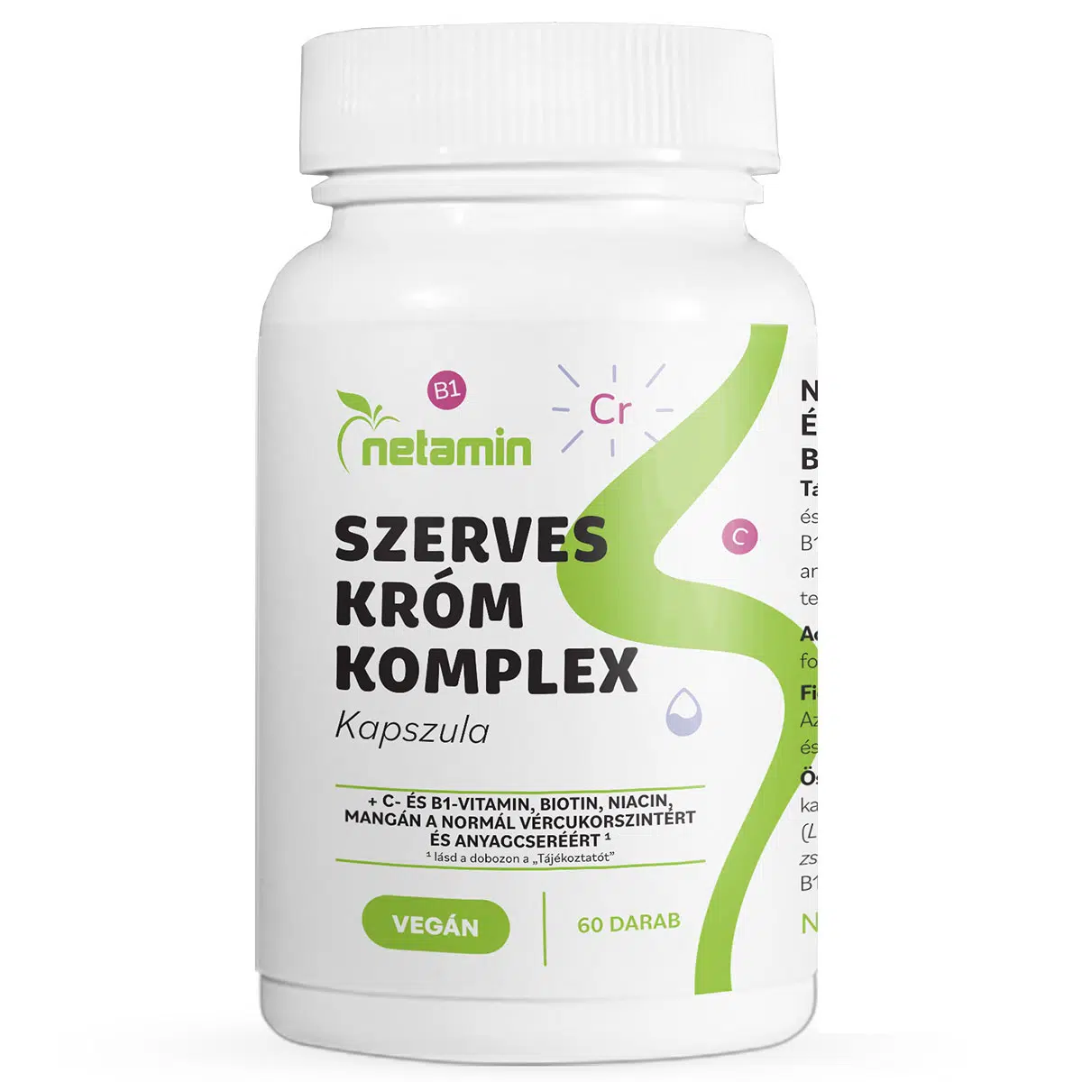 Netamin Szerves króm KOMPLEX kapszula - 60 db Netamin Szerves króm KOMPLEX kapszula - 60 db