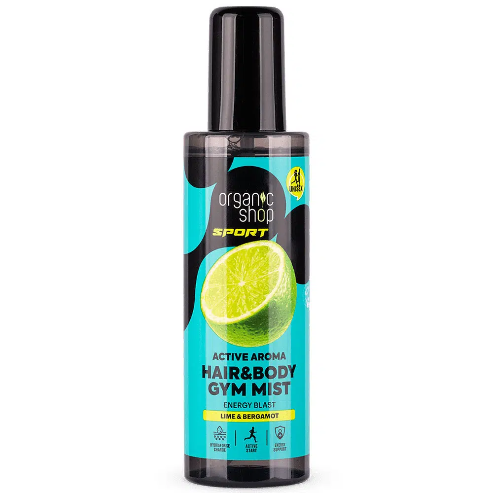Organic Shop Active Aroma haj- és testpermet lime-mal és bergamottal - 200ml Organic Shop Active Aroma haj- és testpermet lime-mal és bergamottal - 200ml