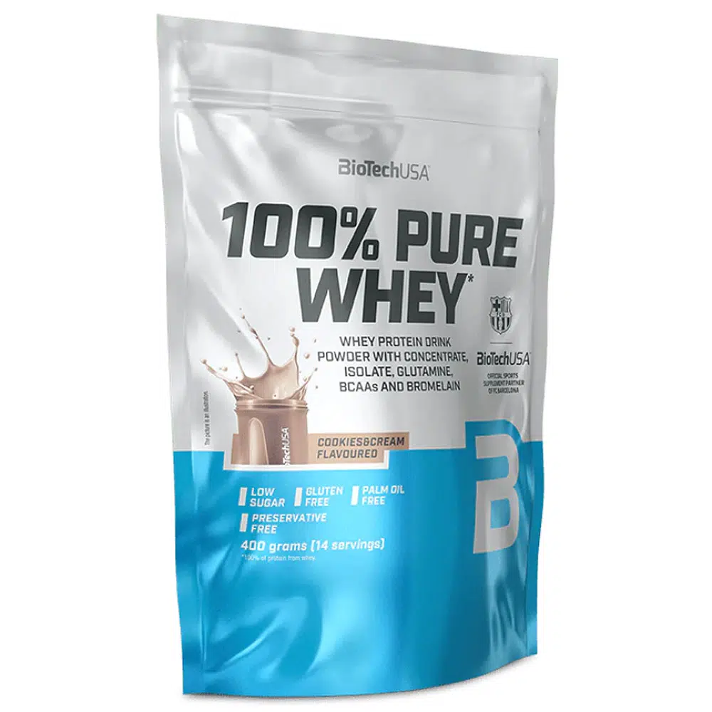 Biotech USA 100% Pure Whey cookies & cream - 400g Biotech USA 100% Pure Whey cookies & cream - 400g
