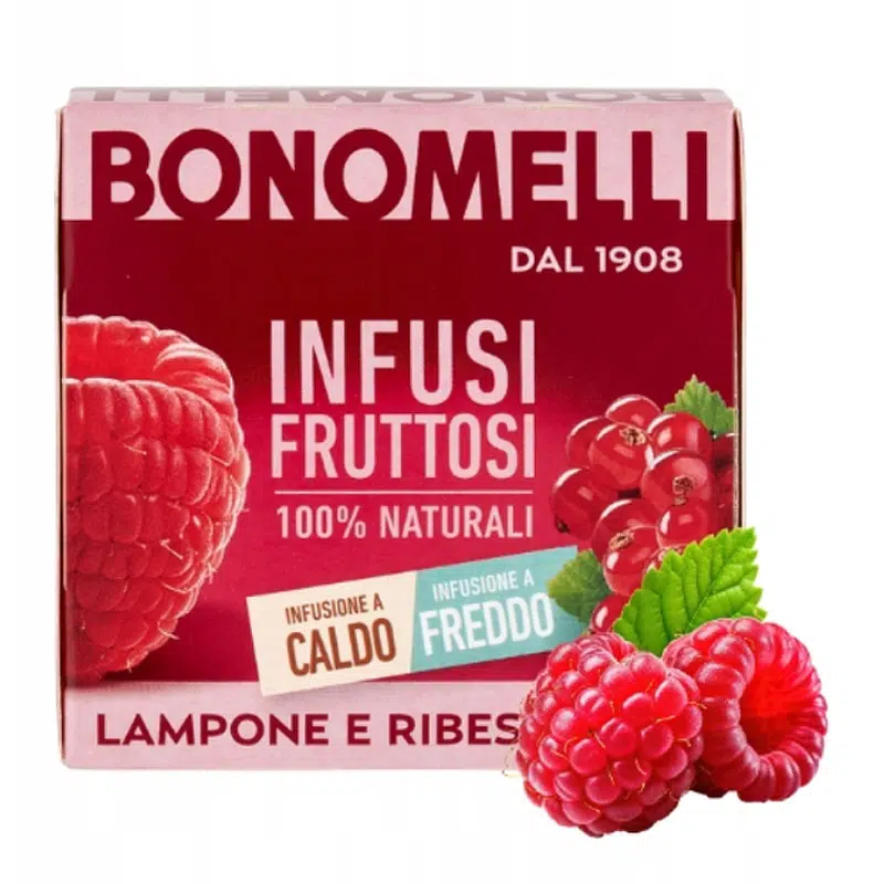 Bonomelli Málna és piros ribizli gyümölcstea – 12 tasak Bonomelli Málna és piros ribizli gyümölcstea – 12 tasak