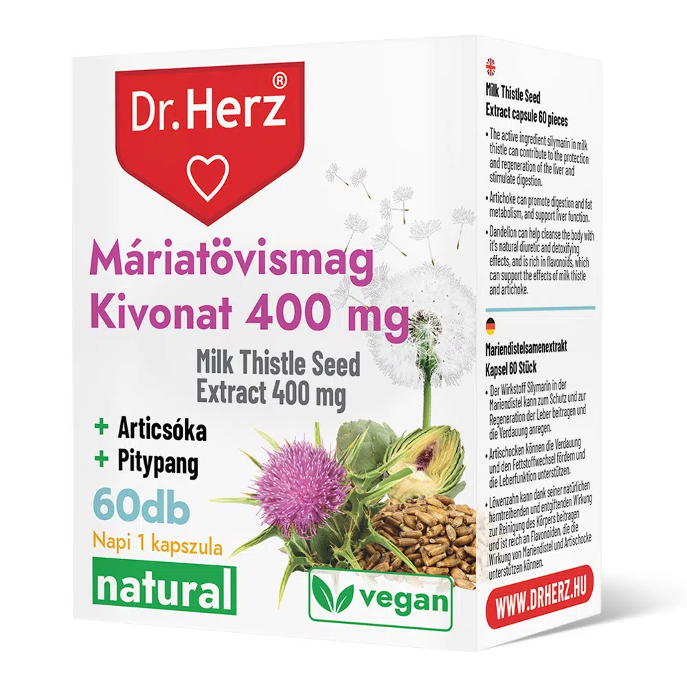 Dr. Herz Máriatövismag kivonat 400mg kapszula - 60db Dr. Herz Máriatövismag kivonat 400mg kapszula - 60db