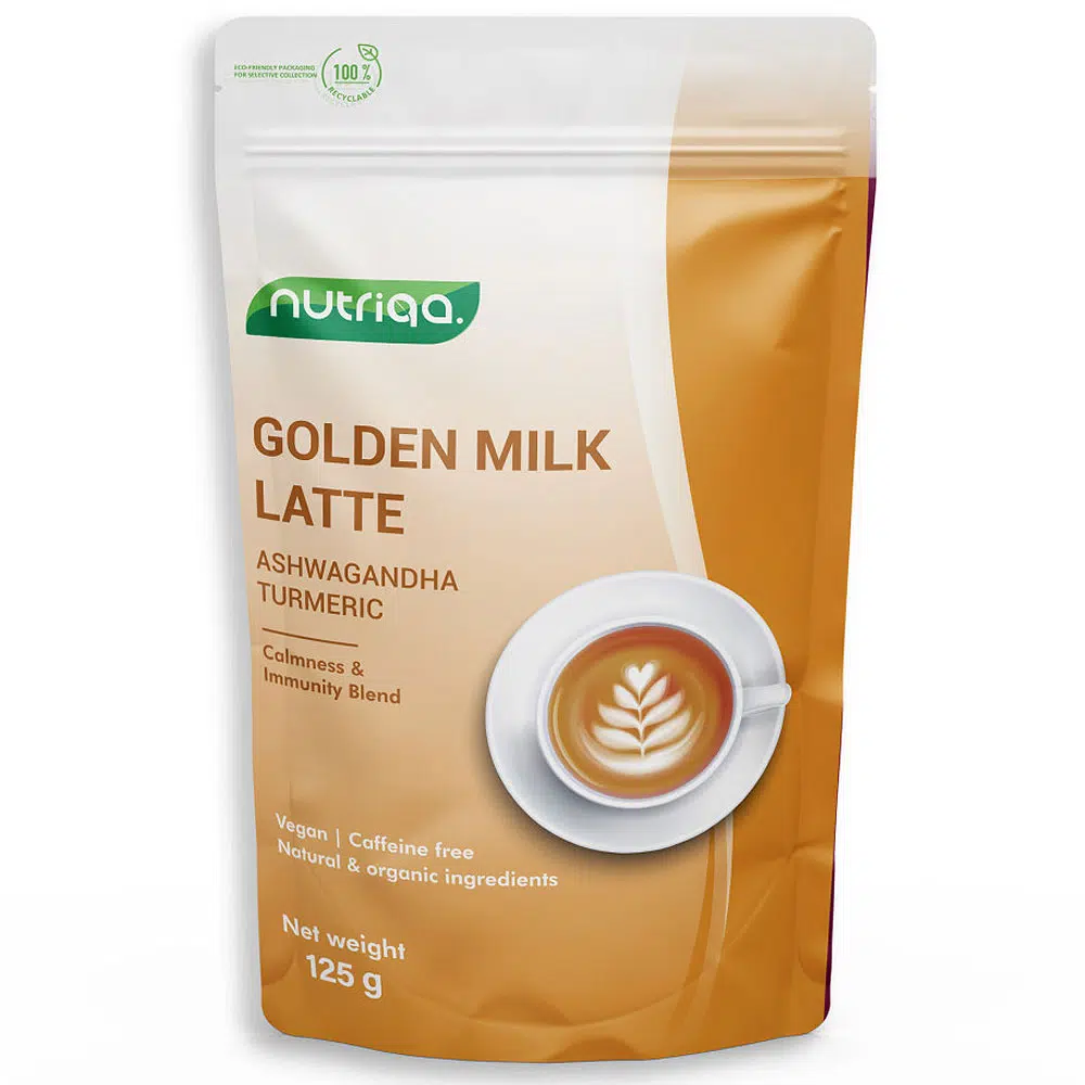 Nutriqa Golden Milk Bio Ashwagandha Turmeric (kurkuma) Latte 125g Nutriqa Golden Milk Bio Ashwagandha Turmeric (kurkuma) Latte 125g