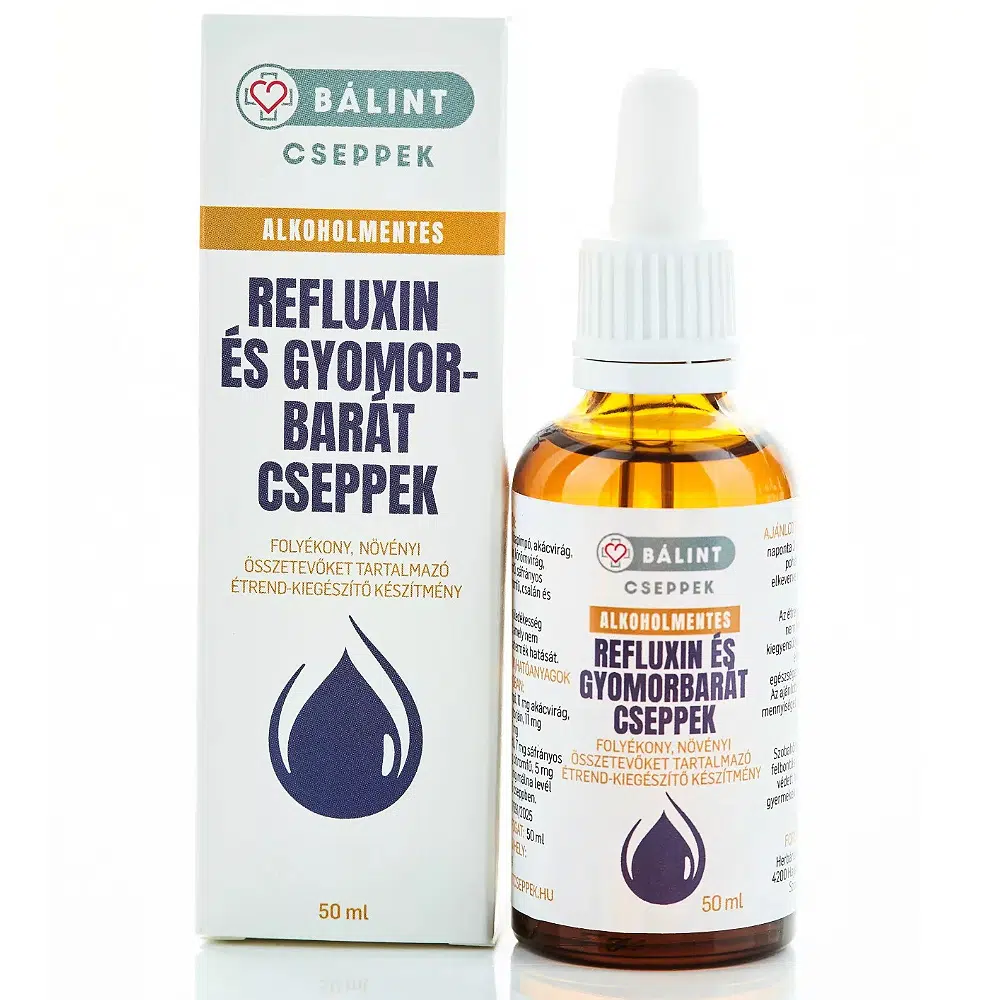 Bálint Cseppek Alkoholmentes Refluxin és Gyomorbarát csepp - 50ml Bálint Cseppek Alkoholmentes Refluxin és Gyomorbarát csepp - 50ml
