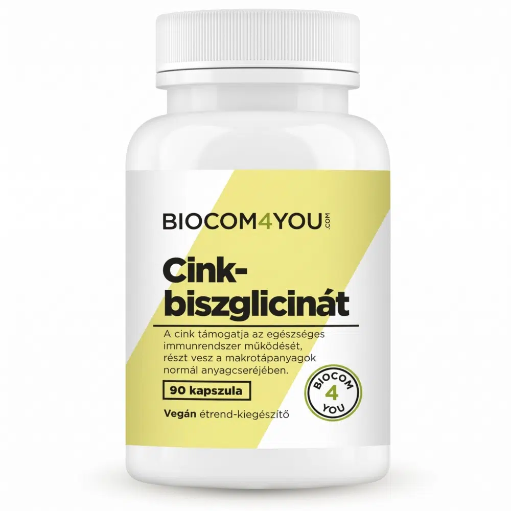Biocom4You Cink-biszglicinát kapszula 90db Biocom4You Cink-biszglicinát kapszula 90db
