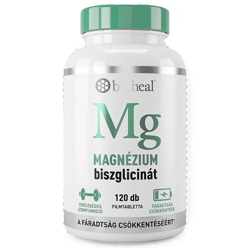 Bioheal Magnézium-biszglicinát + B6 filmtabletta - 120db Bioheal Magnézium-biszglicinát + B6 filmtabletta - 120db