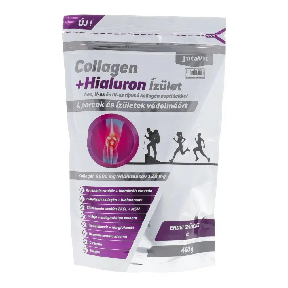 JutaVit Collagen+Hialuron ÍZÜLET Erdei gyümölcs 400g JutaVit Collagen+Hialuron ÍZÜLET Erdei gyümölcs 400g