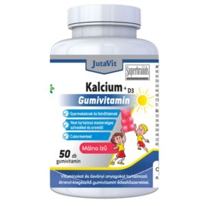 JutaVit Kalcium+D3 Málna ízű Gumivitamin 50db