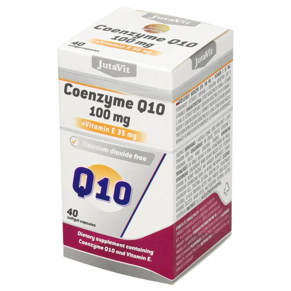 Jutavit Koenzim Q10 100mg +E vitamin 35mg kapszula 40db Jutavit Koenzim Q10 100mg +E vitamin 35mg kapszula 40db