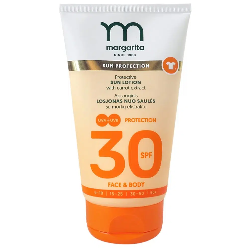 Margarita Napvédő krém sárgarépa-kivonattal SPF30 - 150ml Margarita Napvédő krém sárgarépa-kivonattal SPF30 - 150ml