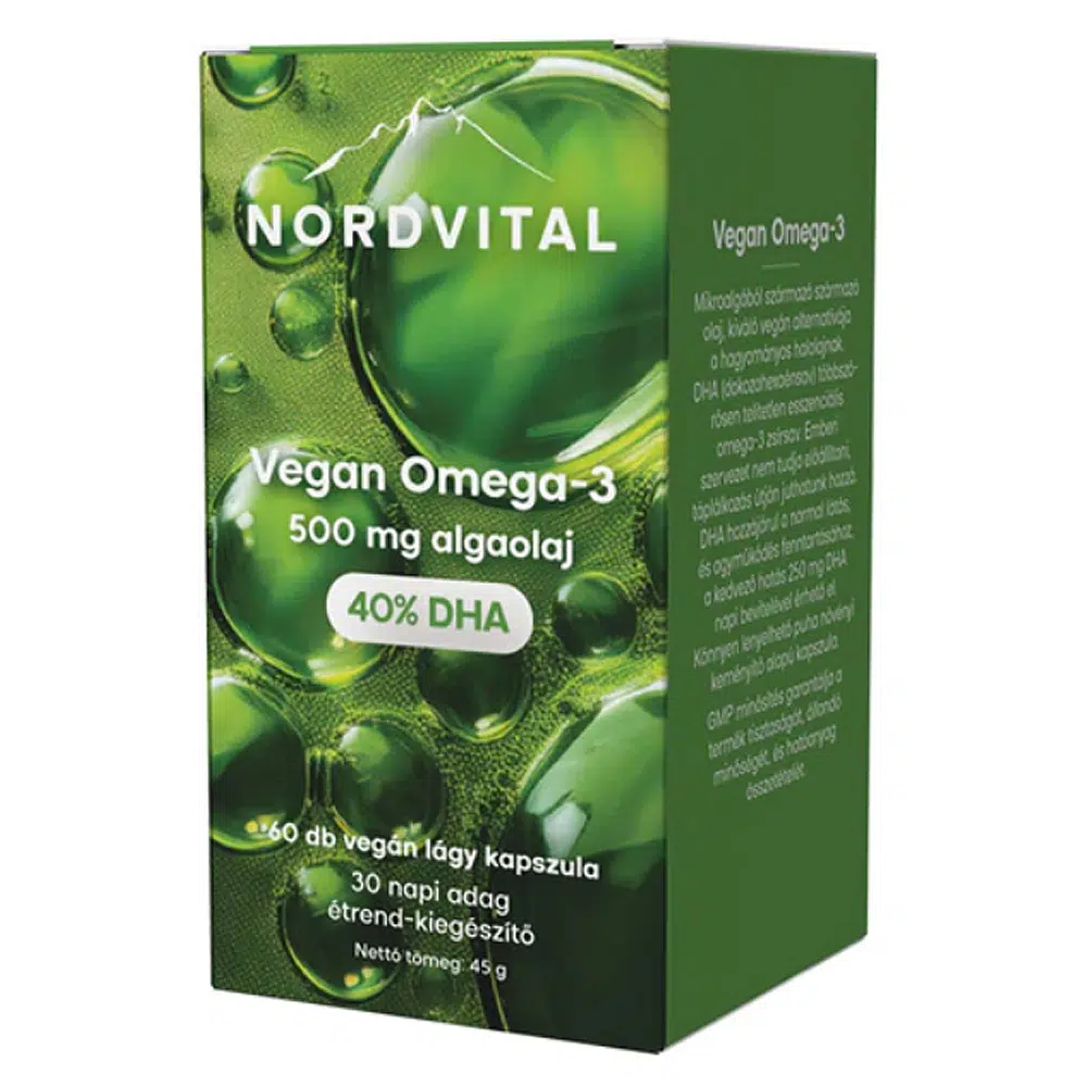 Nordvital Vegan Omega-3 lágyzselatin kapszula - 60db Nordvital Vegan Omega-3 lágyzselatin kapszula - 60db