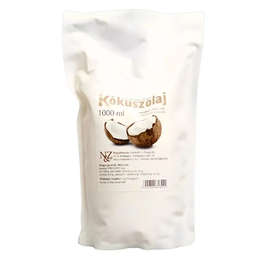 N&Z Kókuszolaj 1 liter (tasakos) N&Z Kókuszolaj 1 liter (tasakos)