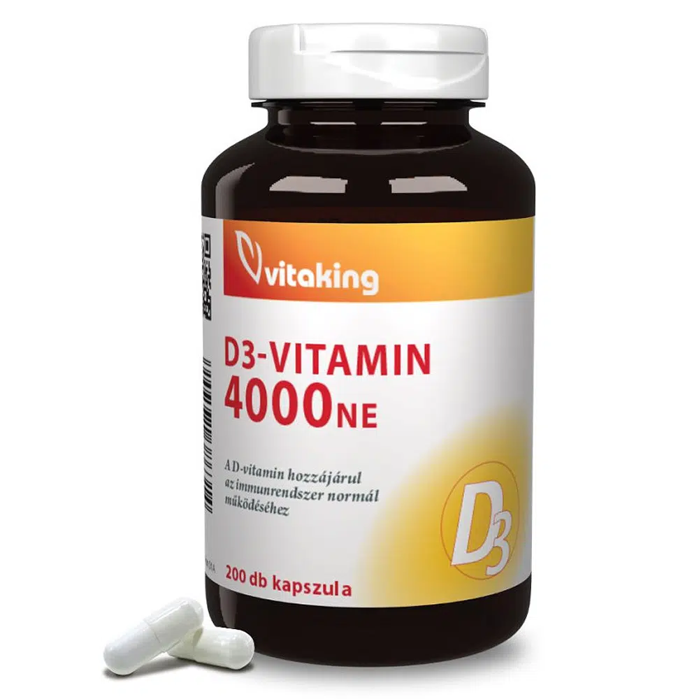 Vitaking D3-vitamin D-4000NE kapszula - 200db Vitaking D3-vitamin D-4000NE kapszula - 200db