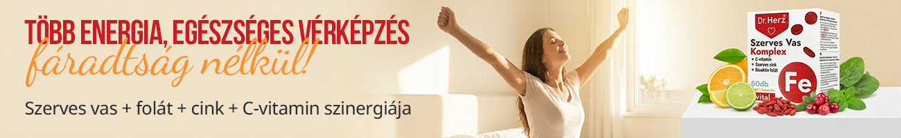 Dr. Herz Szerves Vas komplex+C-vitamin+Szerves Cink+Folát kapszula