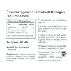Vitaking Kollagén+Hialuronsav kapszula - 60db - Image 2 Vitaking Kollagén+Hialuronsav kapszula - 60db - Image 2