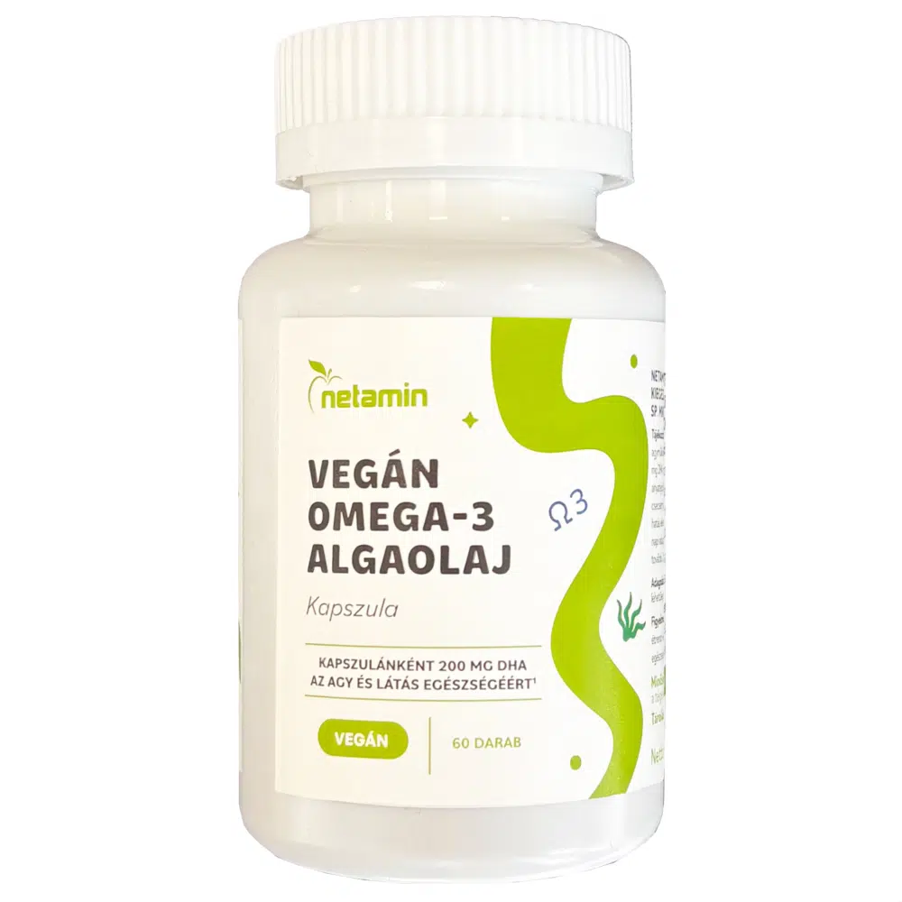 Netamin Vegán Omega-3 algaolaj kapszula 60db Netamin Vegán Omega-3 algaolaj kapszula 60db