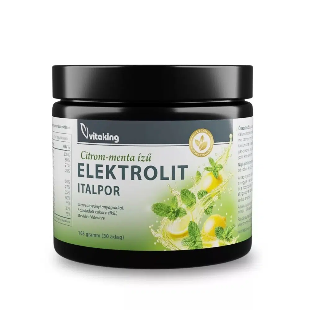 Vitaking Elektrolit citrom-menta ízű italpor - 165g - Image 4 Vitaking Elektrolit citrom-menta ízű italpor - 165g - Image 4