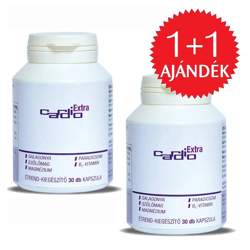 Cardio Extra kapszula 1+1 Akció - 2x30db Cardio Extra kapszula 1+1 Akció - 2x30db