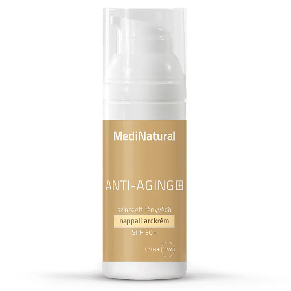 MediNatural Anti-aging+ fényvédő nappali arckrém SPF 30 enyhe színezéssel - 50ml MediNatural Anti-aging+ fényvédő nappali arckrém SPF 30 enyhe színezéssel - 50ml