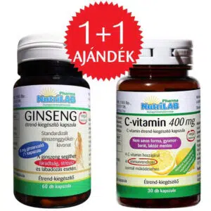 Nutrilab Ginseng kapszula + AJÁNDÉK C-vitamin kapszula - 60db+30db