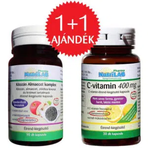 Nutrilab Kitozán Almaecet komplex + AJÁNDÉK C-vitamin kapszula - 90db+30db