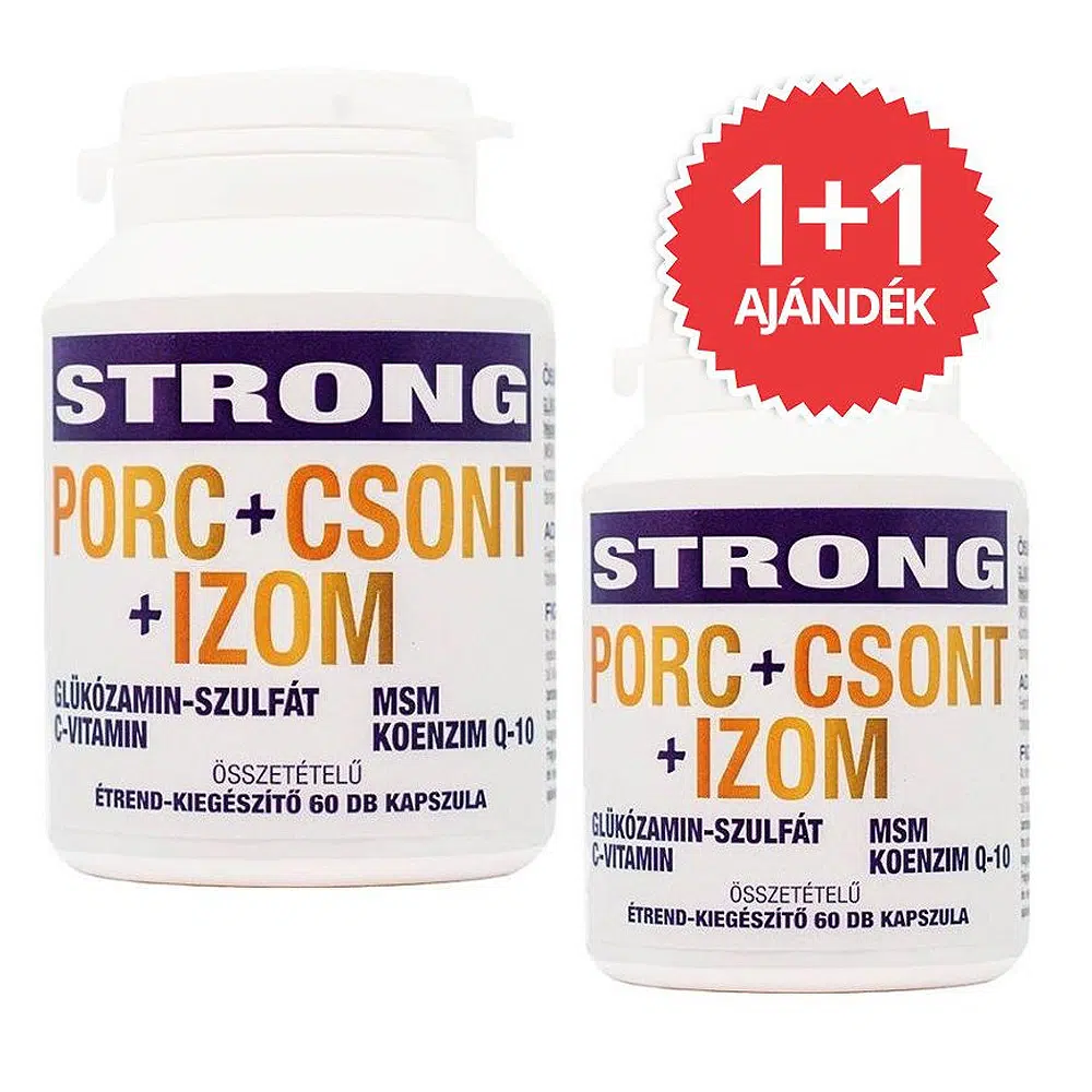 Strong Porc+Csont+Izom kapszula 1+1 Akció - 2x60db Strong Porc+Csont+Izom kapszula 1+1 Akció - 2x60db