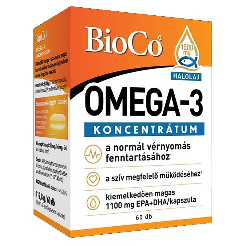 BioCo Omega-3 koncentrátum lágyzselatin kapszula - 60db BioCo Omega-3 koncentrátum lágyzselatin kapszula - 60db
