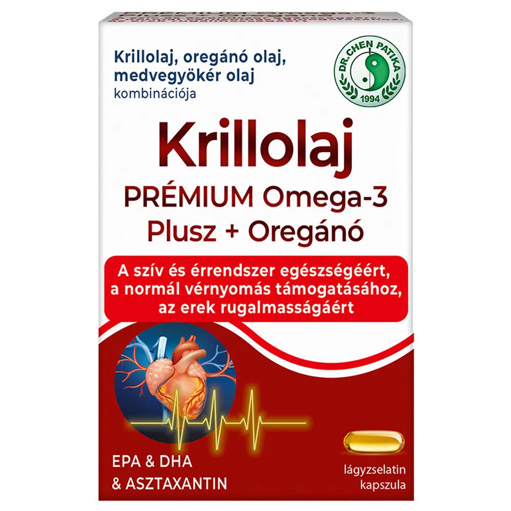 Dr. Chen Krillolaj prémium Omega-3 plusz és oregánóolaj kapszula - 60db Dr. Chen Krillolaj prémium Omega-3 plusz és oregánóolaj kapszula - 60db