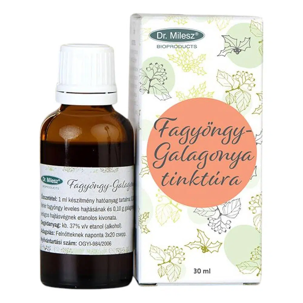 Dr.Milesz Fagyöngy-galagonya tinktúra 30ml Dr.Milesz Fagyöngy-galagonya tinktúra 30ml