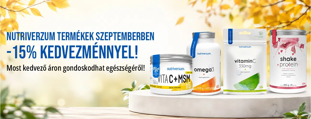 Nutriversum -15% kedvezménnyel!