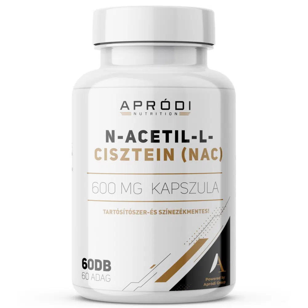 APRÓDI N-Acetil L-Cisztein (NAC) immunerősítő és nyákoldó kapszula - 60 db APRÓDI N-Acetil L-Cisztein (NAC) immunerősítő és nyákoldó kapszula - 60 db
