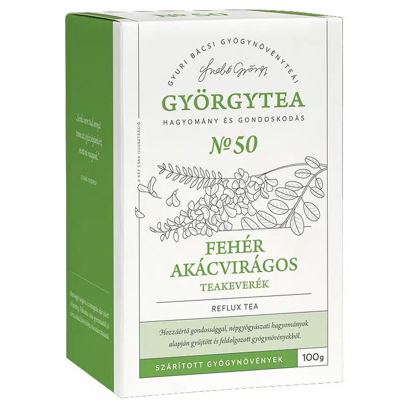Györgytea Fehér akácvirágos teakeverék - 100g Györgytea Fehér akácvirágos teakeverék - 100g