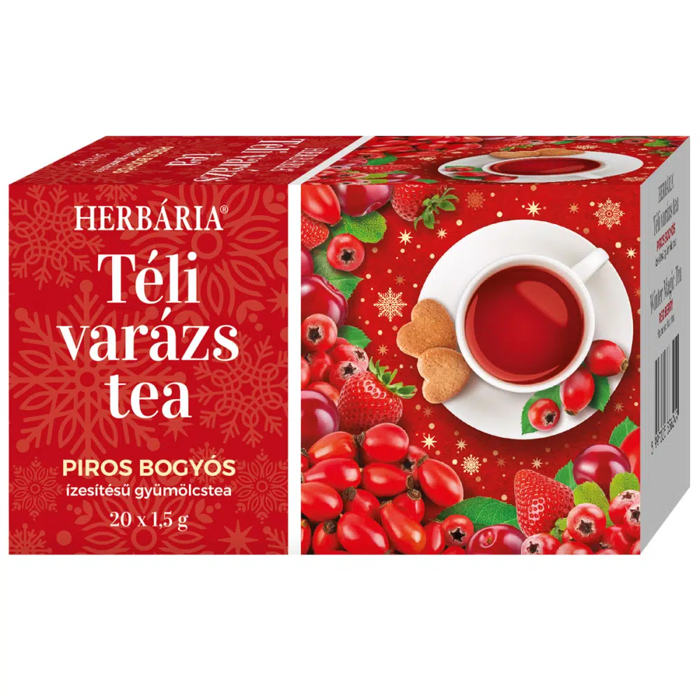 Herbária Téi varázs piros bogyós tea filteres - 20 filter Herbária Téi varázs piros bogyós tea filteres - 20 filter
