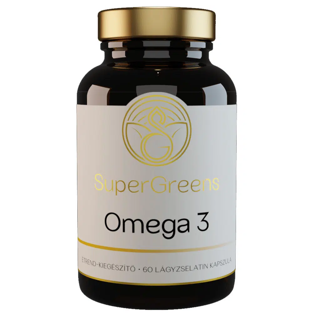 SuperGreens Omega-3 Halolaj lágyzselatin kapszula - 60db SuperGreens Omega-3 Halolaj lágyzselatin kapszula - 60db