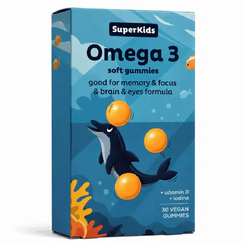 SuperGreens SuperKids – Vegán Omega 3 gumivitamin gyerekeknek - 30db SuperGreens SuperKids – Vegán Omega 3 gumivitamin gyerekeknek - 30db