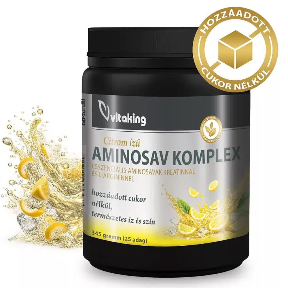 Vitaking Aminosav Komplex citrom ízű italpor - 345g Vitaking Aminosav Komplex citrom ízű italpor - 345g