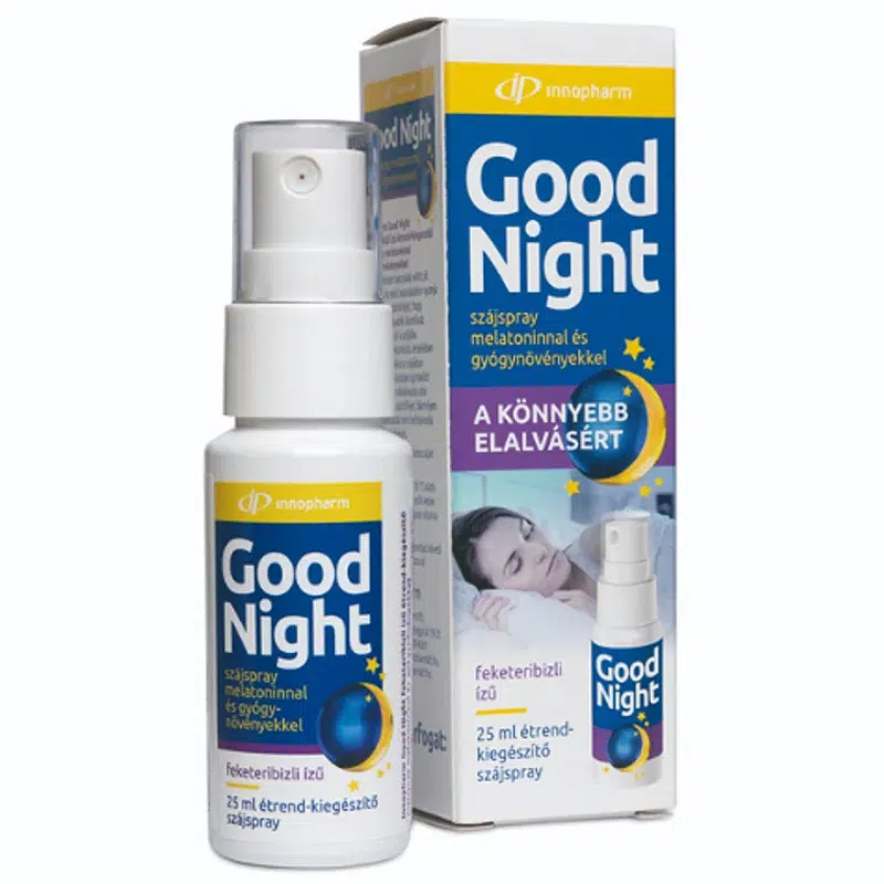 InnoPharm Good Night szájspray melatoninnal és gyógynövényekkel - 25ml InnoPharm Good Night szájspray melatoninnal és gyógynövényekkel - 25ml